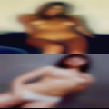 Naked woman posing bedroom